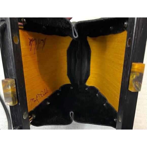 Hammill Diebolt Studio Alcea Minaudiere Wood Handbag Zebrawood MSRP $220 - Picture 10 of 16